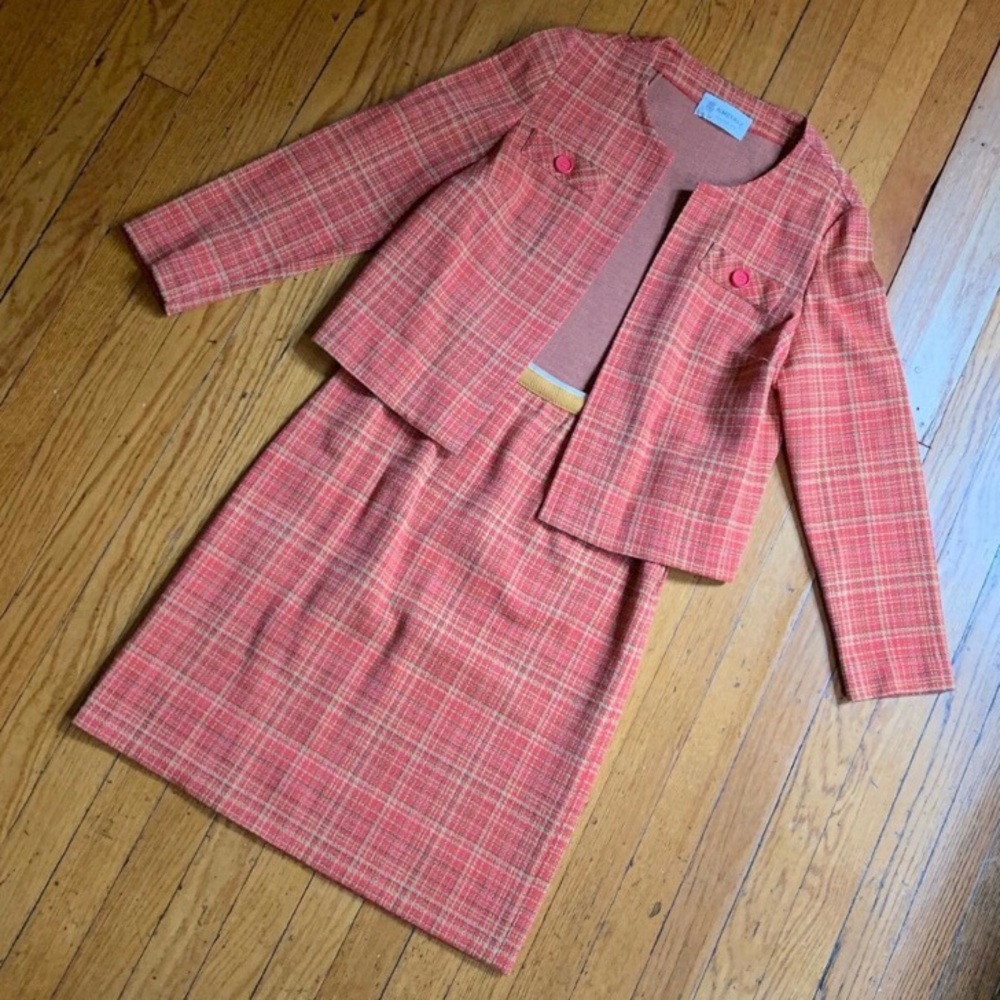 Vintage 1960s Plaid Two-Piece